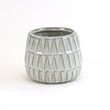Triangular Print Reactive Glazed Pot