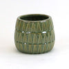 Triangular Print Reactive Glazed Pot