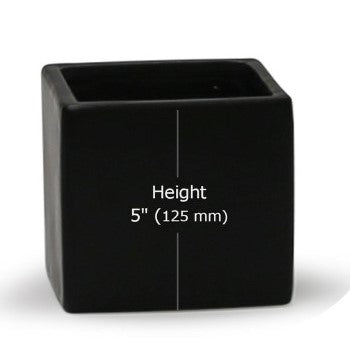 square ceramic plant pots Ceramic Square Cube Pot 5" Pot / Black