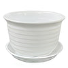 Plastic Nursery Pots for Plant Transplanting – Includes Drainage Holes and Saucers