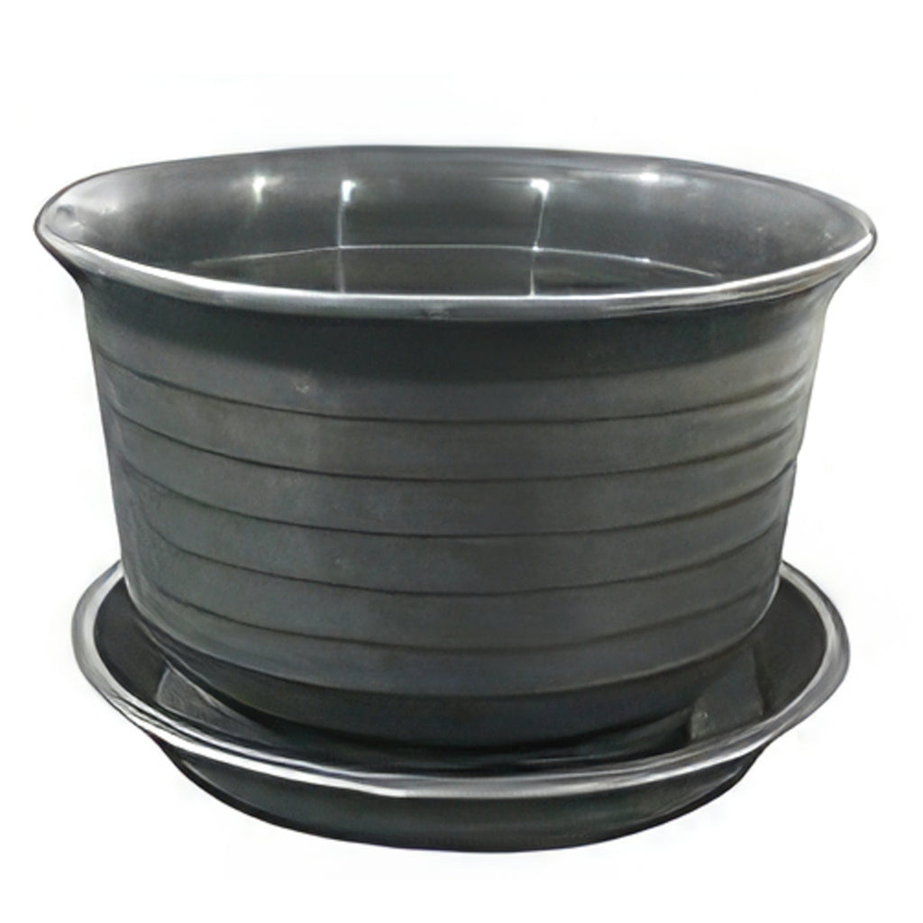 Plastic Nursery Pots for Plant Transplanting – Includes Drainage Holes and Saucers