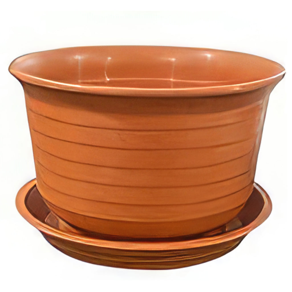 Plastic Nursery Pots for Plant Transplanting – Includes Drainage Holes and Saucers