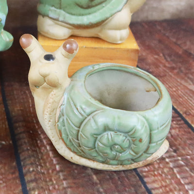 Animal Ceramic Planters for Indoor Succulents and Cacti, Small Pots with Drainage