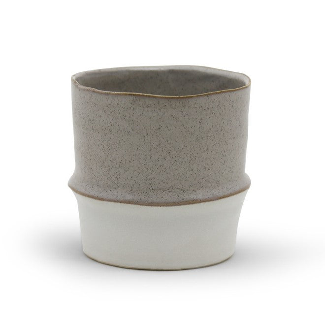 Two Toned Ceramic Cylinder Pot