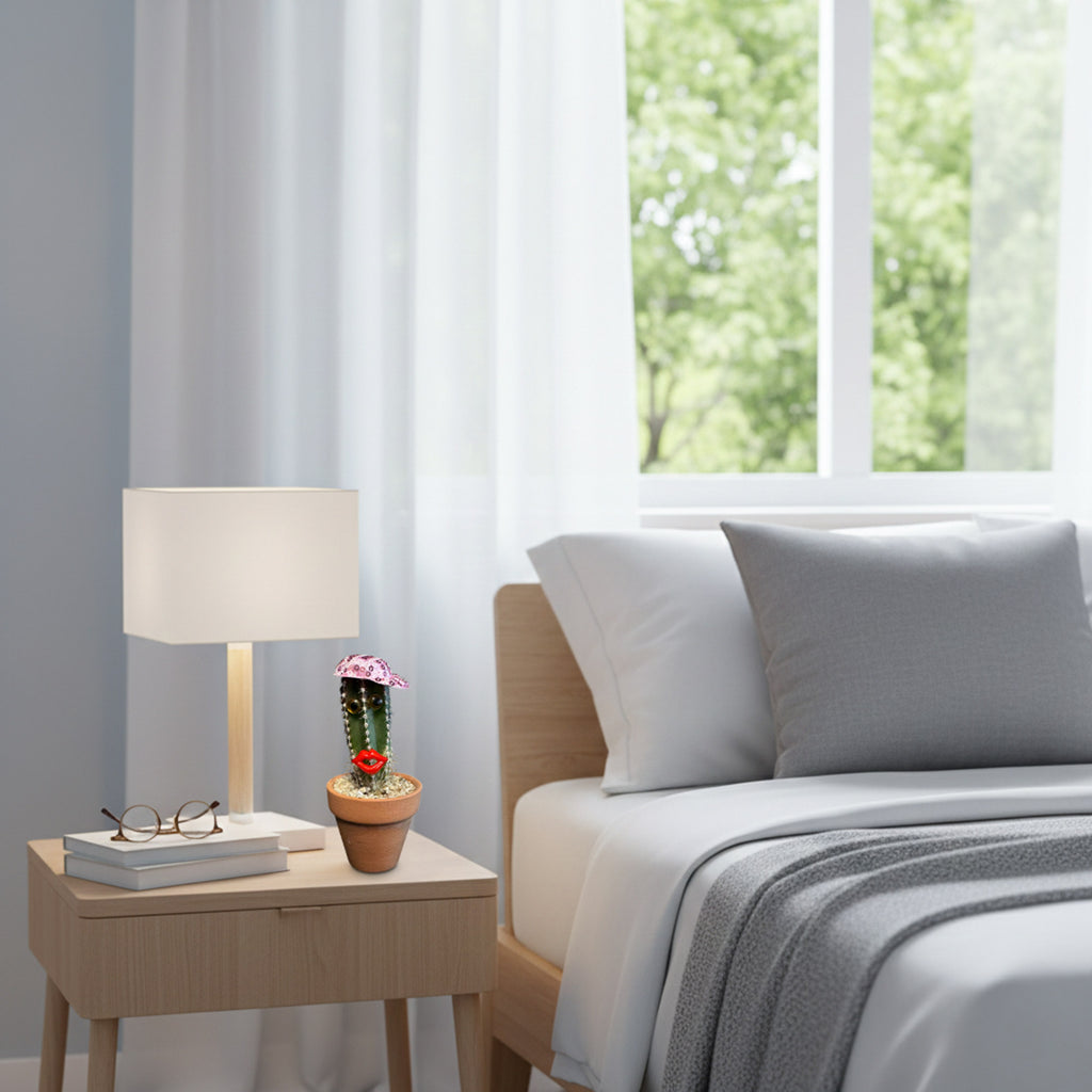 Green Cactus Pal – Living Cactus Doll with Glasses and Your Choice of Hats - The Perfect Gift