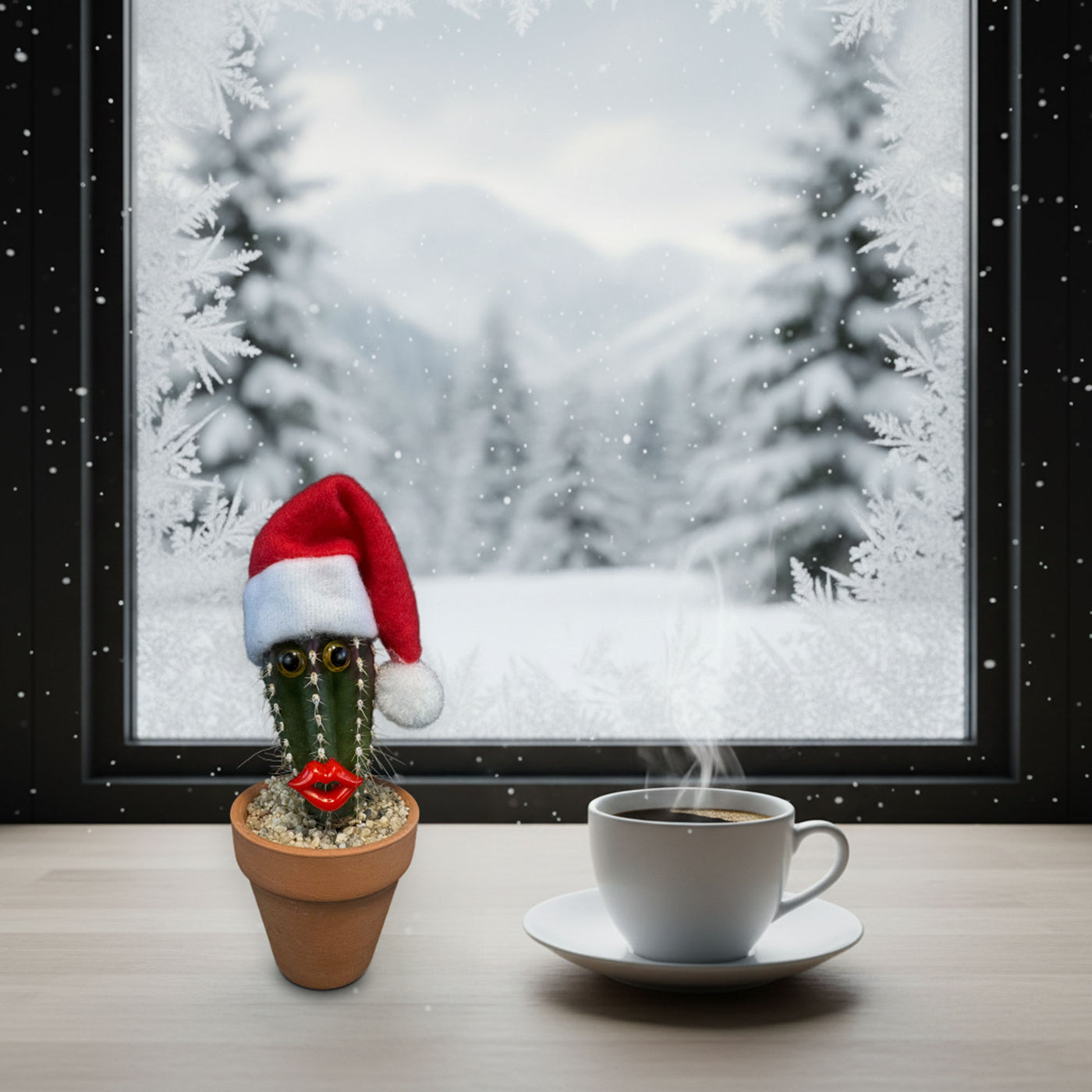 Green Cactus Pal – Living Cactus Doll with Glasses and Your Choice of Hats - The Perfect Gift