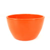 Glossy orange Ceramic Garden Bowl centered on a white background, a stylish planter suitable for indoor or outdoor use.