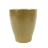 Glossy light brown ceramic indoor plant pot with a smooth, rounded shape and tapered base on a plain white background. 7 colors available.