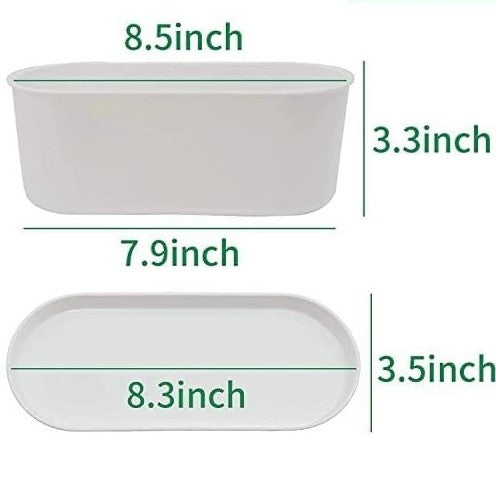 Modern Succulent Planter With Saucer for Plant Window Box