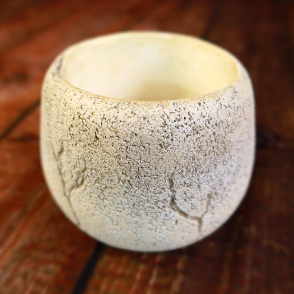 Ceramic Planter Rock Pot – Earthy Design for Cacti, Succulents & More