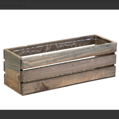 Rustic Cracked Wood Box Long Rectangle | Planet Desert