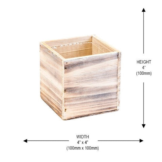 White Washed Wine Crate Box