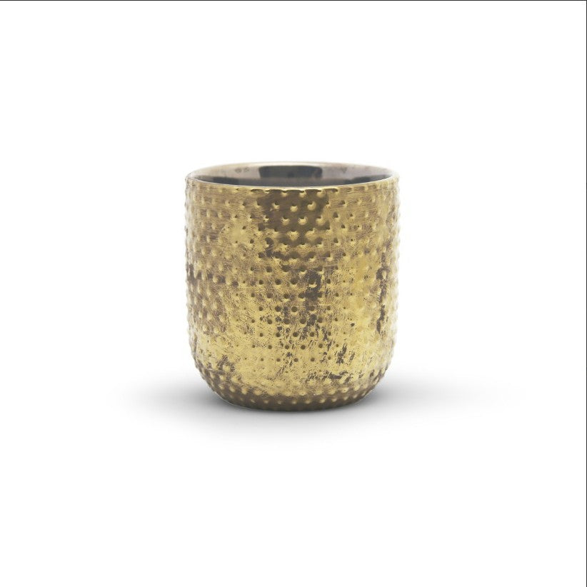 Antique Gold Ceramic Pot