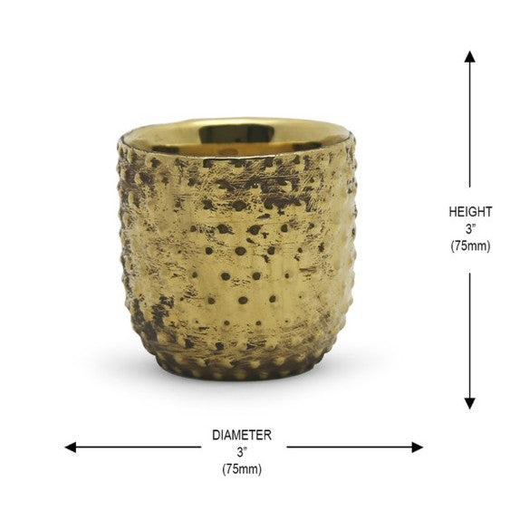 Antique Gold Ceramic Pot