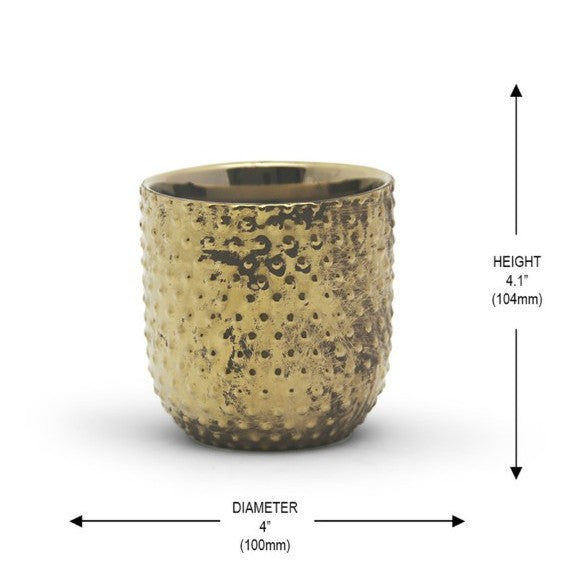 Antique Gold Ceramic Pot