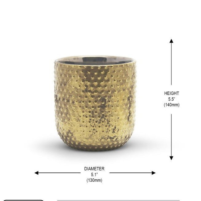 Antique Gold Ceramic Pot