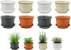 Plastic Nursery Pots for Plant Transplanting – Includes Drainage Holes and Saucers
