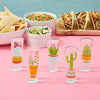 Decorative Gift Shot Glass with Cactus Designs- 2 oz Party Size Shot Glasses Set of 5