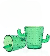 4 Pack Plastic Cactus Shot Glass - Party Supplies, Adorable Tequila Glassware
