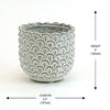 Cream Ceramic Bowl With Scale Pattern