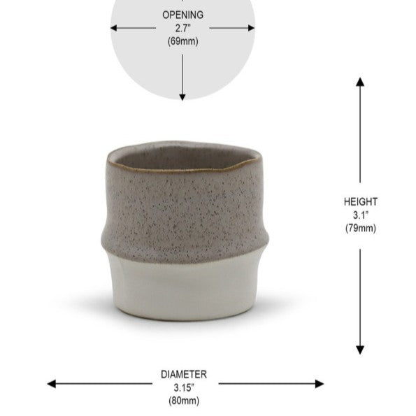 Two Toned Ceramic Cylinder Pot