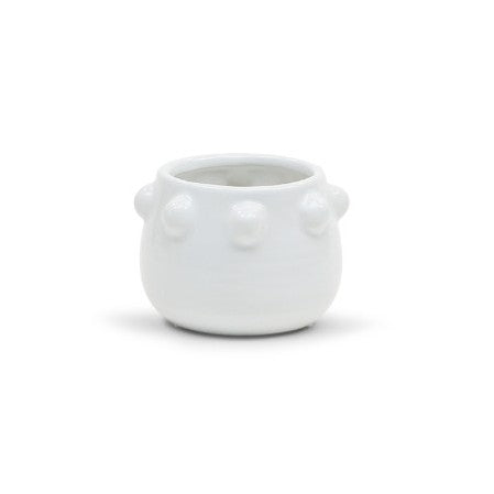 Honey Pot Vase With Decorative Knob Edge