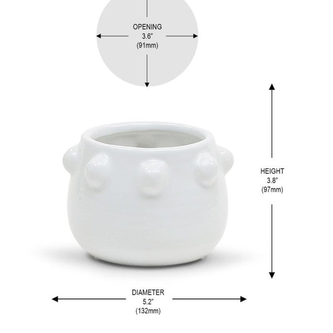 Honey Pot Vase With Decorative Knob Edge