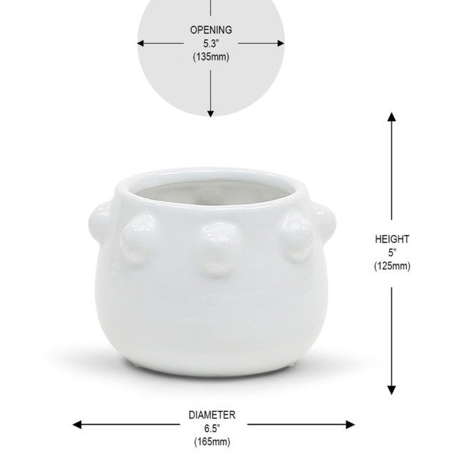 Honey Pot Vase With Decorative Knob Edge