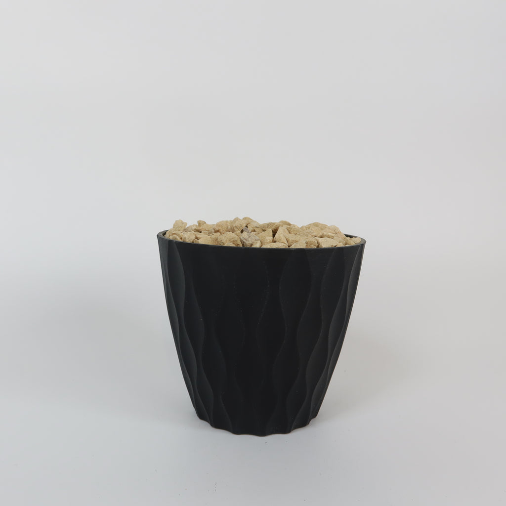 6 inch Black Houseplant Pot