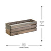 Rustic Cracked Wood Box Long Rectangle