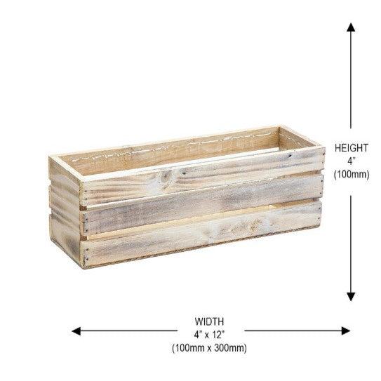 White Washed Wine Crate Box