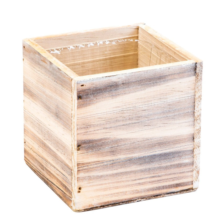 White Washed Wine Crate Box