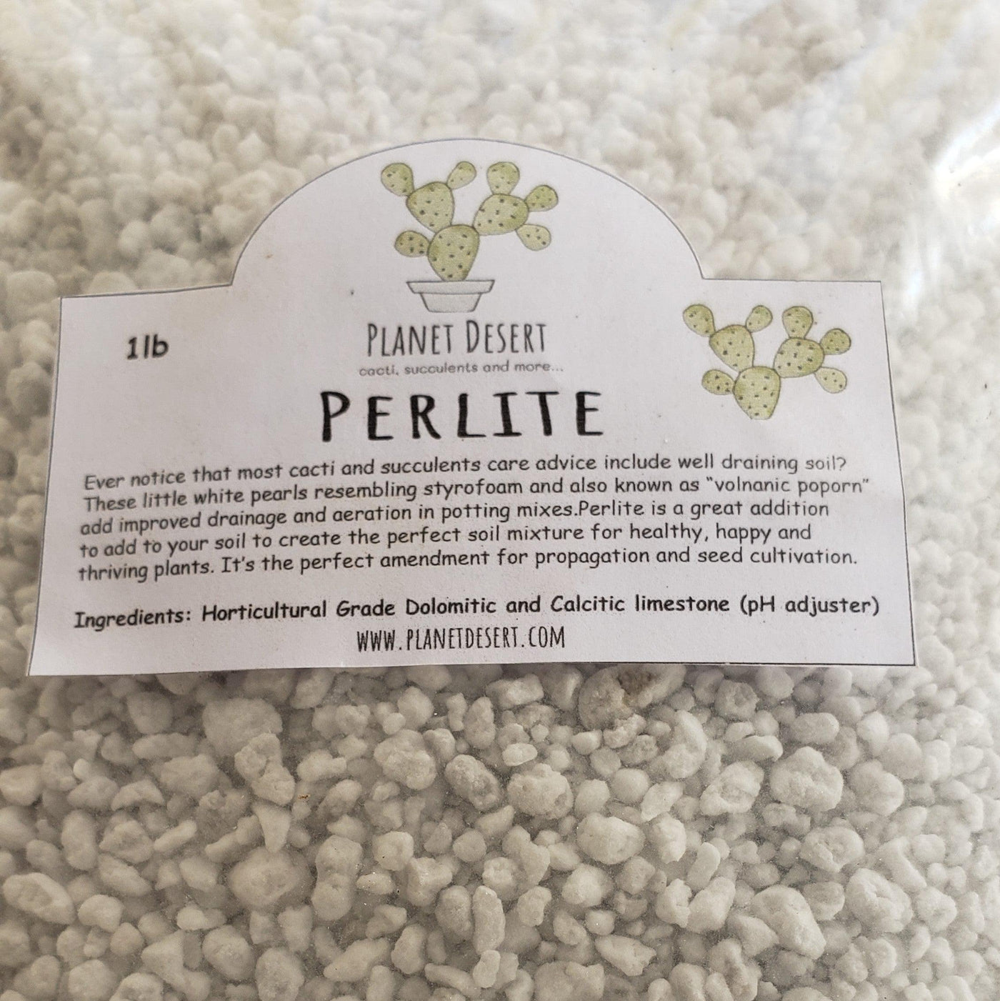 Perlite 4 Quarts porosity soil amendment for cactus and succulents