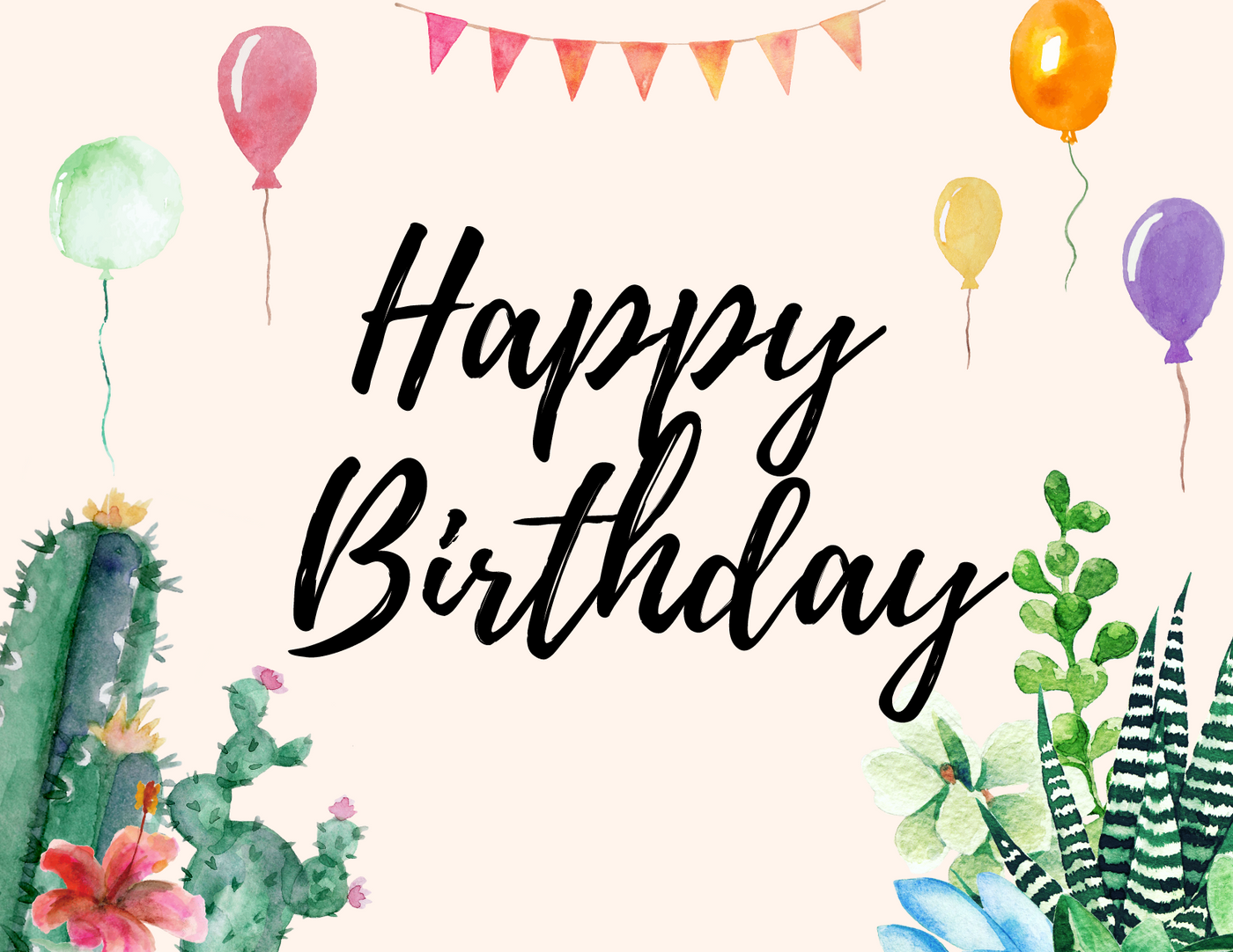 succulent birthday wishes Succulent Greeting Card for Any Occasion